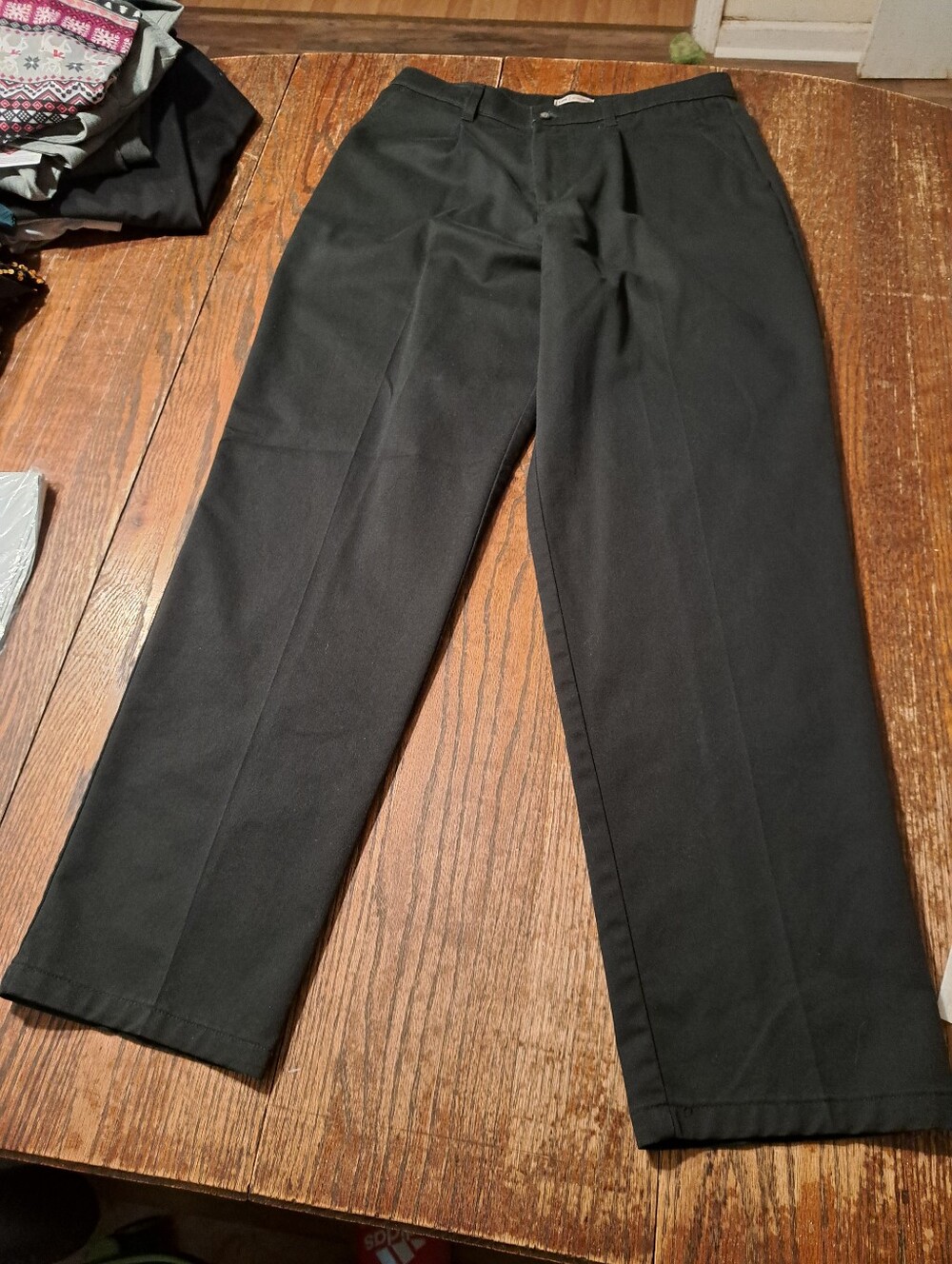 Vintage Lee At The Waist Black Pants High Rise Straight Leg Dress Slacks 12M